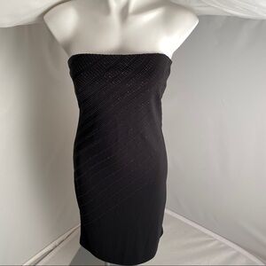 Express vintage Y2K strapless stretch fitted with crystal beads